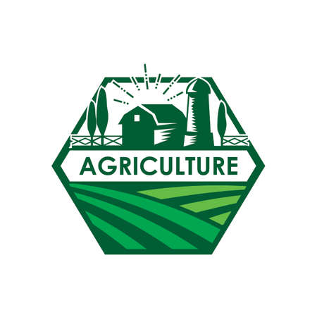 farm vector , agriculture logo vectorのイラスト素材