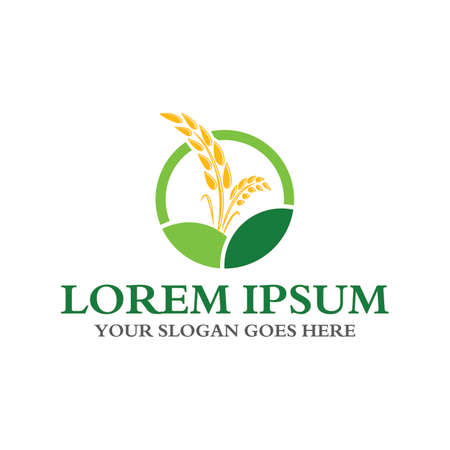 grain logo , nature logo vectorのイラスト素材