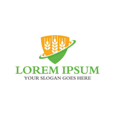 farm logo , agriculture logo vectorのイラスト素材
