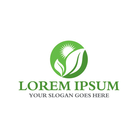 leaf logo , environment logo vectorのイラスト素材