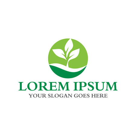 leaf logo , environment logo vectorのイラスト素材