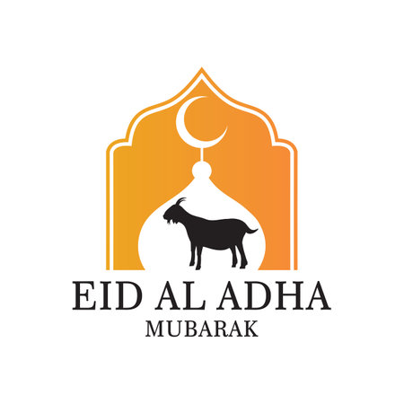 eid al adha logo , islamic logo vectorのイラスト素材
