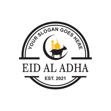 eid al adha logo , islamic logo vectorのイラスト素材