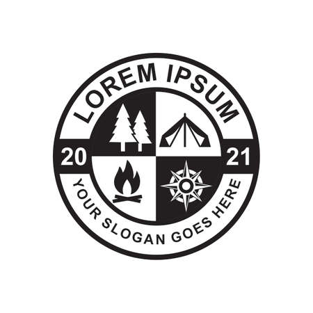 camping logo , adventure logo vectorのイラスト素材