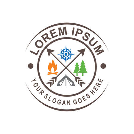 camping logo , adventure logo vectorのイラスト素材