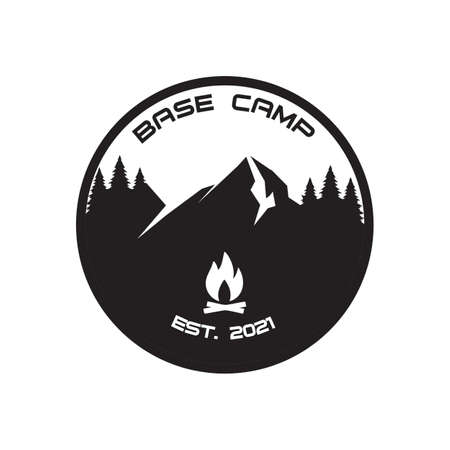 camping logo , adventure logo vectorのイラスト素材