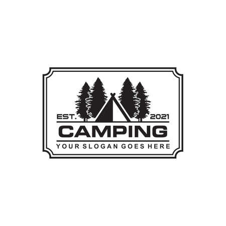 camping logo , adventure logo vectorのイラスト素材