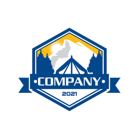 camping logo , adventure logo vectorのイラスト素材