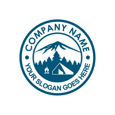 camping logo , adventure logo vectorのイラスト素材