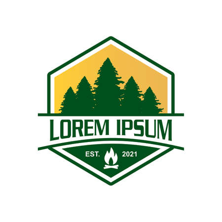 camping logo , adventure logo vectorのイラスト素材