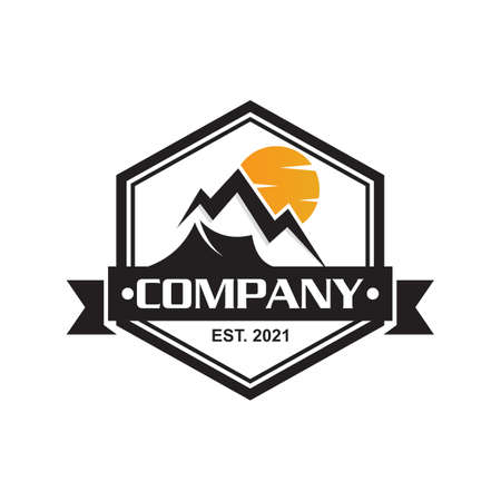 camping logo , adventure logo vectorのイラスト素材