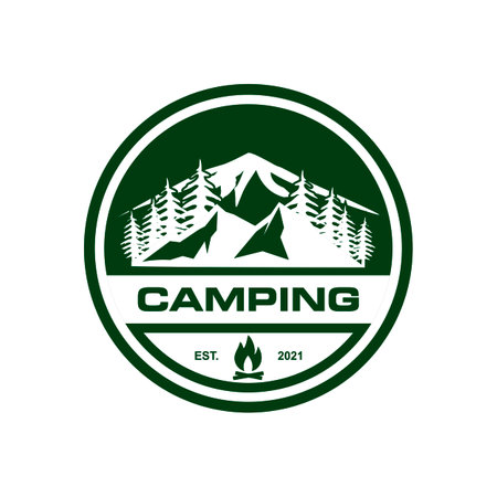 camping logo , adventure logo vectorのイラスト素材