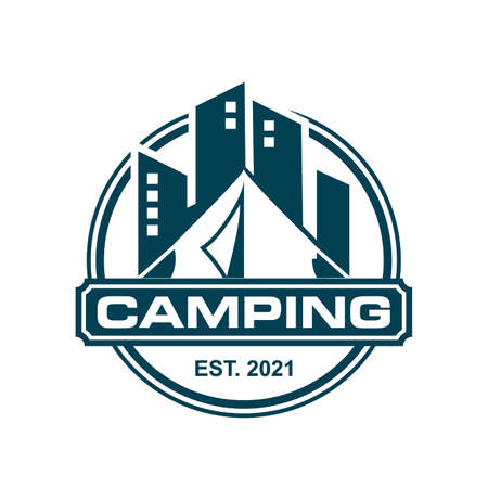 camping logo , adventure logo vectorのイラスト素材
