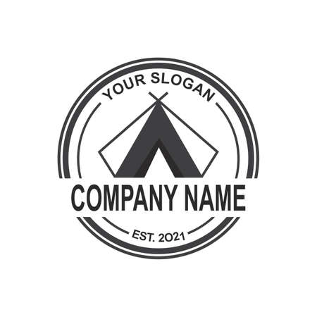 camping logo , adventure logo vectorのイラスト素材