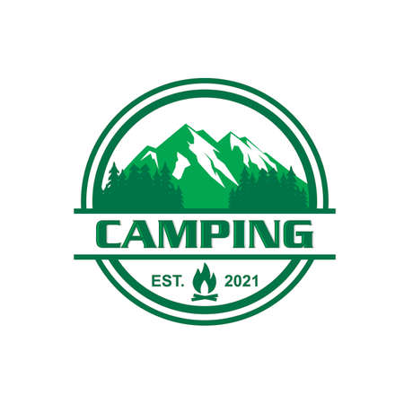 camping logo , adventure logo vectorのイラスト素材