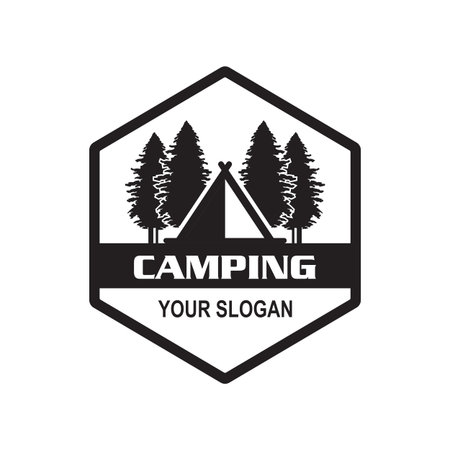camping logo , adventure logo vectorのイラスト素材