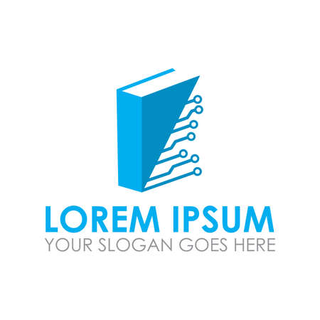 digital book vector , education logoのイラスト素材
