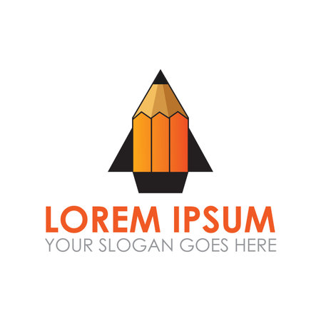 pencil vector , university logo vectorのイラスト素材