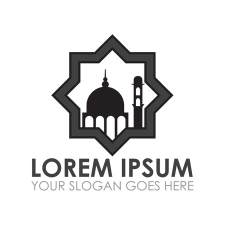 mosque vector , islamic logo vectorのイラスト素材
