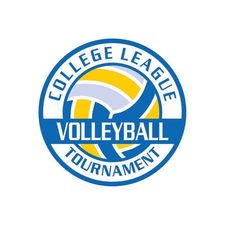 volley ball logo , sport logo vectorのイラスト素材