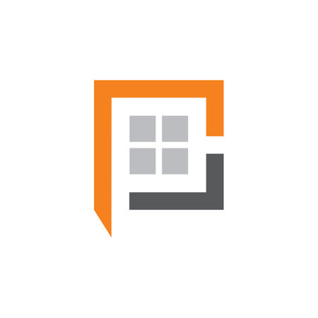 abstract building logo , building construction logoのイラスト素材