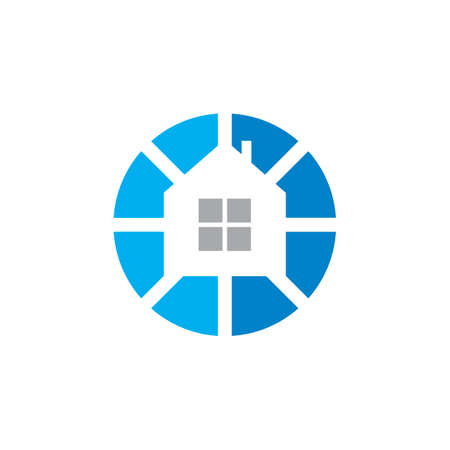 real estate logo , abstract building logoのイラスト素材