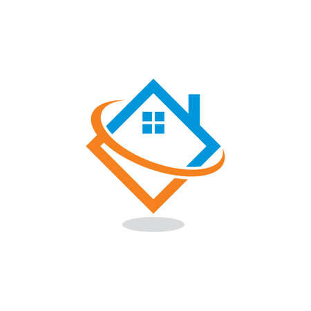 Abstract Roof Logo , Real Estate Logoのイラスト素材