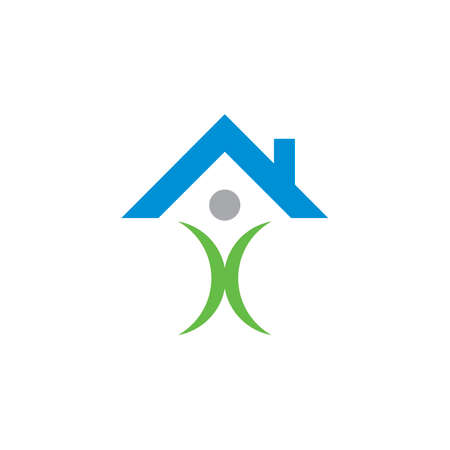 Social Home Logo , Real Estate Logoのイラスト素材