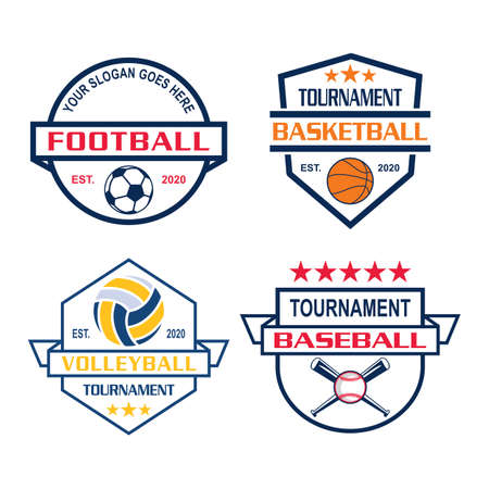 A Set Of Tournament Vector , A Set Of Sport Logoのイラスト素材