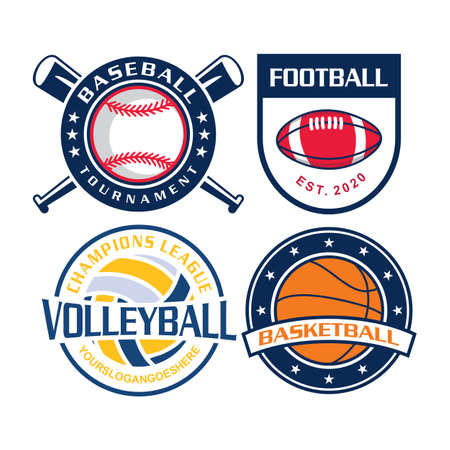 A Set Of Tournament Vector , A Set Of Sport Logoのイラスト素材