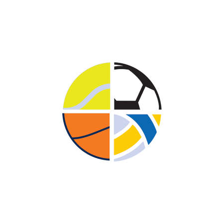 ball logo , sport logo vectorのイラスト素材