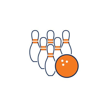 bowling logo , sport logo vectorのイラスト素材