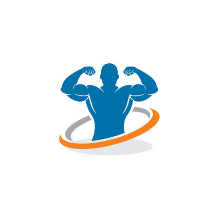 fitness club logo , gym logoのイラスト素材