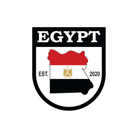 Egypt Map Vector , Country Logoのイラスト素材