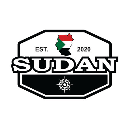 Sudan Map Vector , Country Logoのイラスト素材