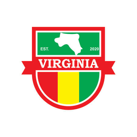 Virginia Map Vector , Country Logoのイラスト素材