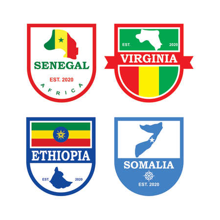 Africa Country Vector , Country Logoのイラスト素材