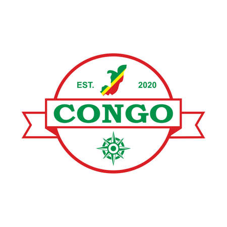 congo map logo , country logoのイラスト素材
