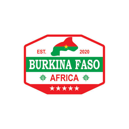 Burkina faso Map Vector , Country Logoのイラスト素材