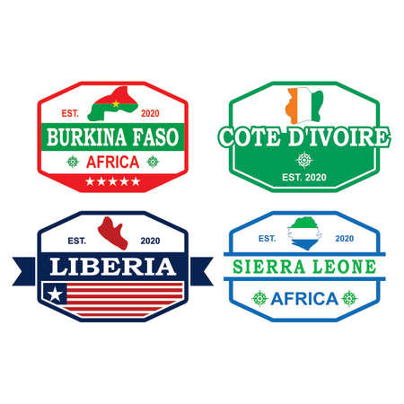 Africa Country Vector , Country Logoのイラスト素材