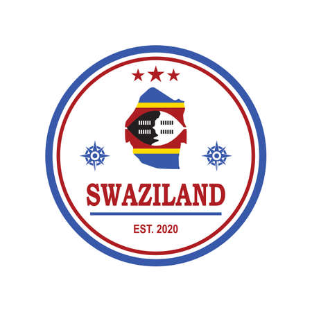 Swaziland Map Vector , Country Logoのイラスト素材