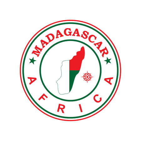 Madagascar Map Vector , Country Logoのイラスト素材