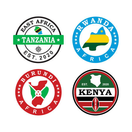 Africa Map Vector , Country Logoのイラスト素材