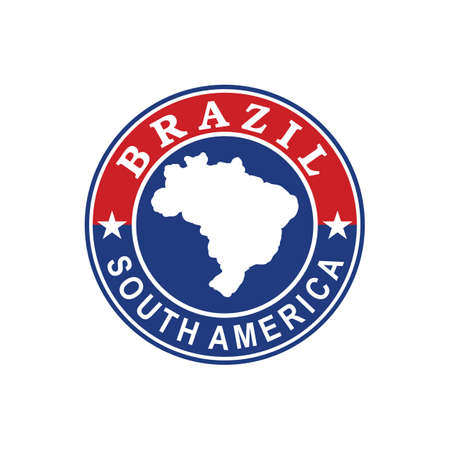 Brazil Map Vector , Country Logoのイラスト素材