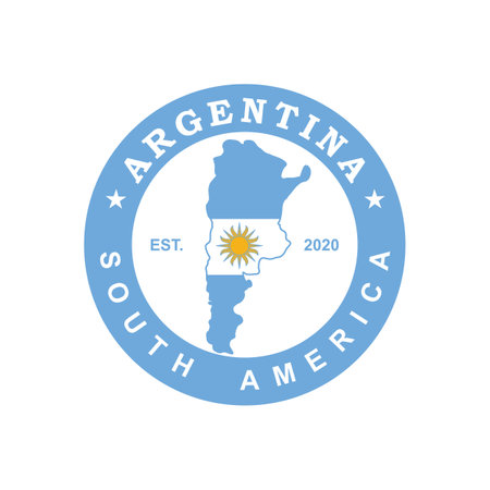Argentina Map Vector , Country Logoのイラスト素材