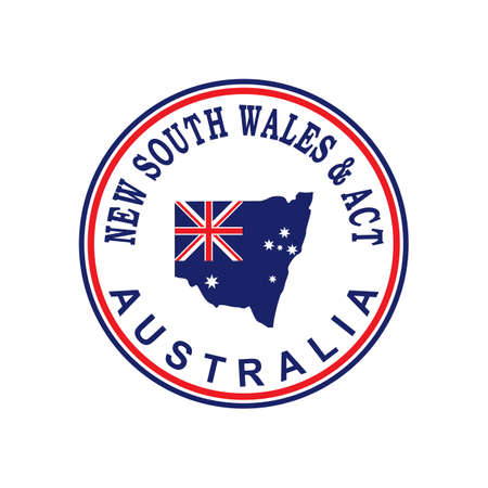 New South Wales Map Vector , Country Logoのイラスト素材