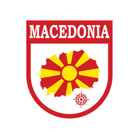 Macedonia Map Vector , Europe Logoのイラスト素材