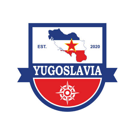 Yugoslavia Map Vector , Country Logoのイラスト素材