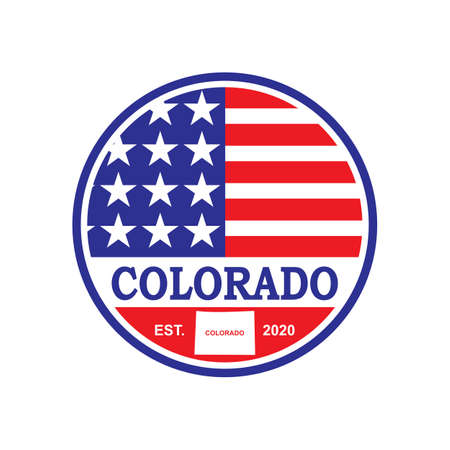 Colorado Map Vector , Country Logoのイラスト素材