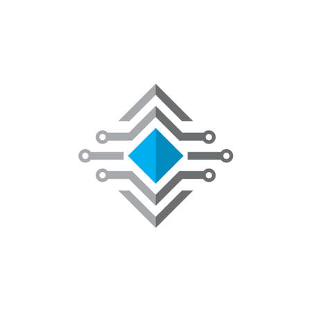technology logo , digital tech logoのイラスト素材